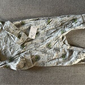 Grey Baby Yoda-Print Kids One-Piece Pajama Set - Unbranded